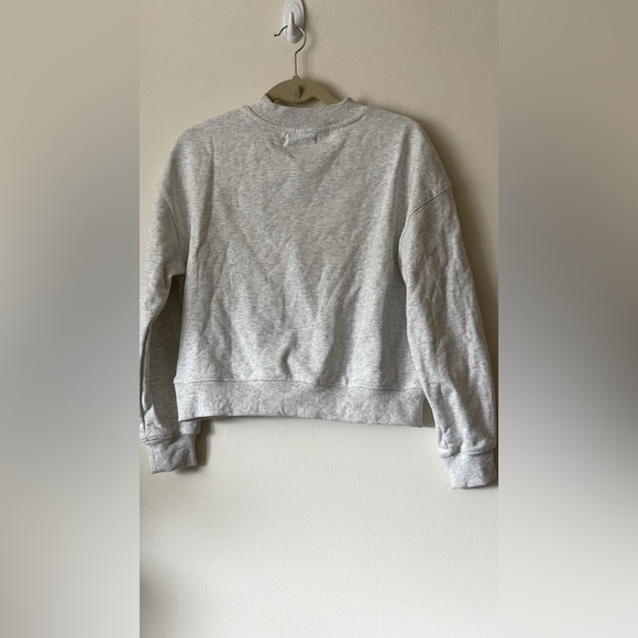 Parke Chenille Shrunken Mockneck S/M Varsity Letterman P Crewneck Gray - Picture 7 of 11